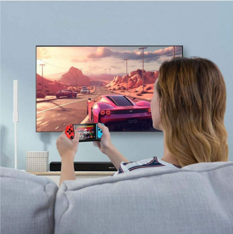 Consola de Jocuri Portabila - 500 Jocuri Clasice, Conectare la Televizor prin Cablu AV, Ecran Color HD, Baterie de Lunga Durata, Reincarcabila USB - Rosu [3]