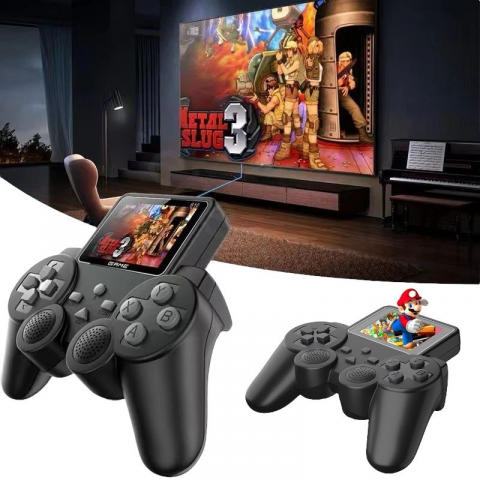 Consola de Jocuri Portabila - Retro Video Gaming Player cu 520 Jocuri Clasice, Conectare la Televizor, Ecran LCD Color, Baterie de Lunga Durata, Reincarcabila USB, New World S10 cu Chip de Jocuri Prof [1]