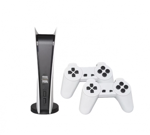 Consola De Jocuri Video Retro Wireless GS5, 2 x Controller Fara Fir, Super 8 BIT Game, Alb/Negru, 200 Jocuri [0]