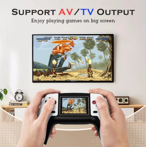 Consolă Retro Portabilă cu 520 Jocuri, Conectare TV prin Cablu AV, Ecran 7.5 cm, Baterie Li-Ion Reîncărcabilă, 1020 mAh [6]