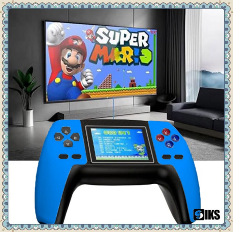 Jucării & Articole pentru Copii - Consolă Retro Portabilă cu 520 Jocuri, Conectare TV prin Cablu AV, Ecran 7.5 cm, Baterie Li-Ion Reîncărcabilă, 1020 mAh