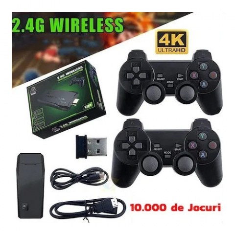 Consola Retro Tip TV Stick M900 Pro - Compatibila cu TV/PC/Laptop/Proiector, Multiple Emulatoare, 2x Controlere Wireless, Conectivitate HDMI - Negru [3]