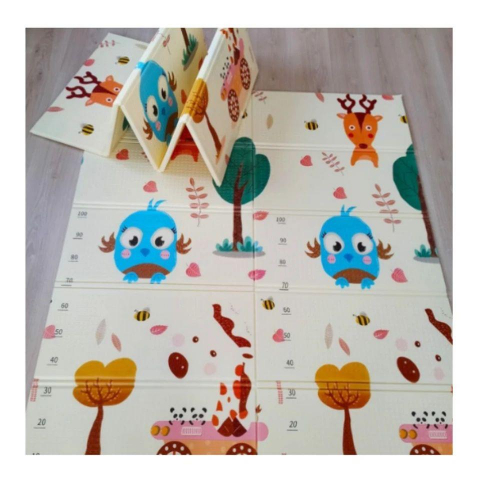 Covor de Joaca, din Spuma, Toamna si Animale, cu 2 Fete, 180×200 cm [5]