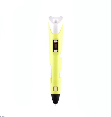 Creion 3D Portabil cu 20 de Rezerve Colorate, 100m Lungime Total - Galben [1]