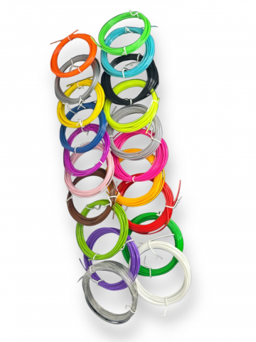 Creion 3D Portabil cu 20 de Rezerve Colorate, 100m Lungime Total - Roz [1]