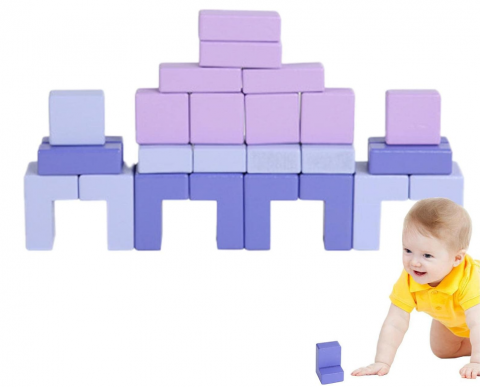 Toate Produsele - Cuburi de Construit Diverse Forme, 26 de Piese, Geometric Blocks