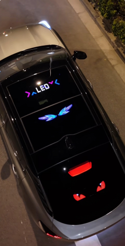 Display LED Animat Auto, Control prin Aplicație LOY SPACE (iOS & Android), Lipire pe Geam, Ochi, Text și Poze Personalizate și Altele [7]