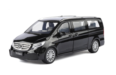 Masinute din Metal - Masinuta Mercedes-Benz Vito Duba, din Metal, Pull Back, Lumini si Sunete, Usi si Portbagaj Funcionale, Interior Detaliat 1:1