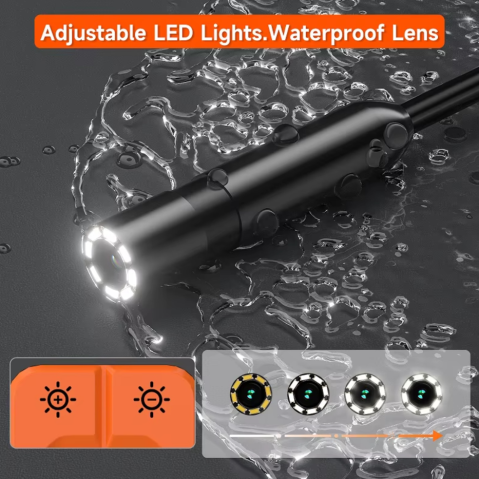 Camera Endoscop Industrial cu Ecran LCD 11 cm, Camera HD 1080P, Cablu 10m, Rezistent la Apa, Lumina LED Reglabila, Zoom, Rotire, Baterie 2600mAh [1]