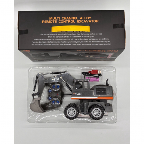 Excavator R/C Multifunctional – Control Multi-Directional, Excavare Realista, Lumini Intermitente, Baterie Reincarcabila si Telecomanda Ergonomica [6]