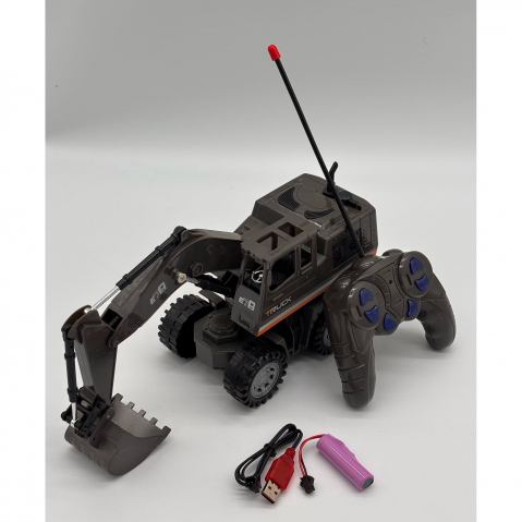 Excavator R/C Multifunctional – Control Multi-Directional, Excavare Realista, Lumini Intermitente, Baterie Reincarcabila si Telecomanda Ergonomica [7]