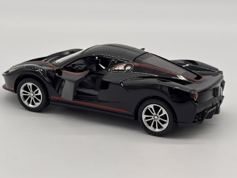 Automachetă Ferrari LaFerrari din Metal, 1:32, Funcție Pull-Back, Uși Deschizătoare, Lumină și Sunet, 15 cm [2]