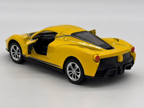 Automachetă Ferrari LaFerrari din Metal, 1:32, Funcție Pull-Back, Uși Deschizătoare, Lumină și Sunet, 15 cm [4]
