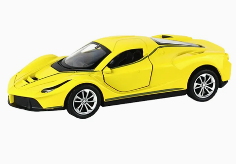 Automachetă Ferrari LaFerrari din Metal, 1:32, Funcție Pull-Back, Uși Deschizătoare, Lumină și Sunet, 15 cm [1]