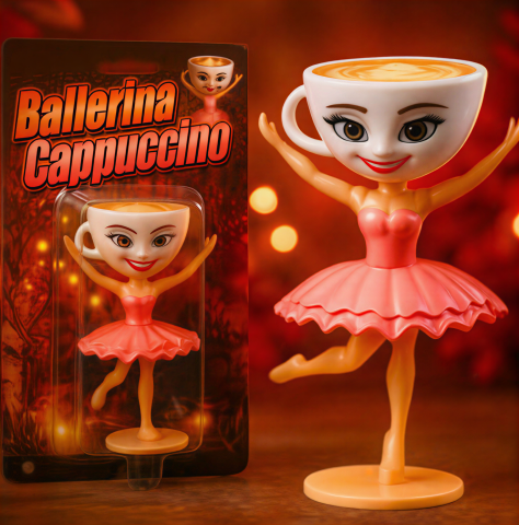 Jucarii interactive copii - Figurină Balerina Capucina, 11 cm, Mini Statuetă Balerină