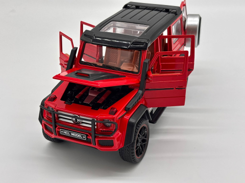 Mașină cu Telecomandă Mercedes G-Class din Metal, 23 cm, Fum, Uși Deschizătoare, Faruri, Acumulator, Control Complet 360° [4]