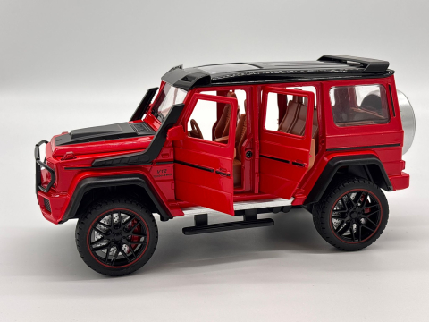 Mașină cu Telecomandă Mercedes G-Class din Metal, 23 cm, Fum, Uși Deschizătoare, Faruri, Acumulator, Control Complet 360° [10]