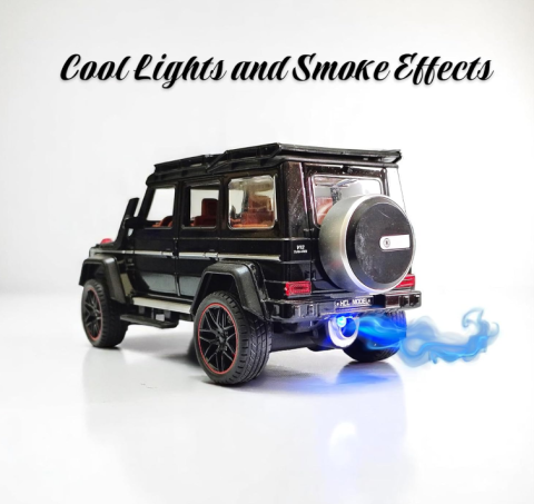 Mașină cu Telecomandă Mercedes G-Class din Metal, 23 cm, Fum, Uși Deschizătoare, Faruri, Acumulator, Control Complet 360° [2]