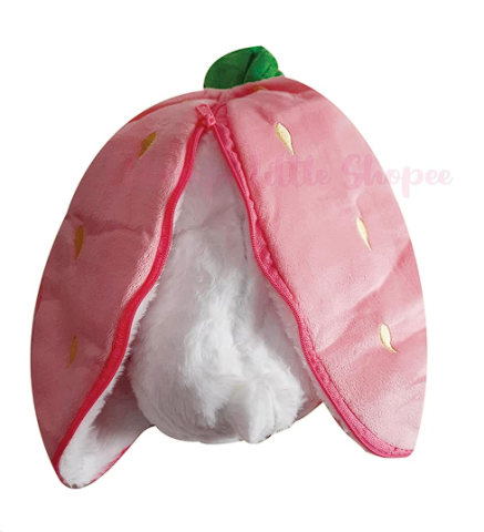 Iepure Căpșună care Respira, 35 cm, cu Burtică Luminoasă, Muzica si Sunete, Ultra-Pufoasă [2]