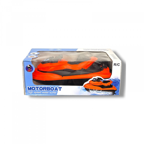 Jet Ski RC 27MHz cu Telecomanda - Motorboat de Viteza pentru Piscina, Lac si Mare, Rezistent la Apa, Baterie Reinlocuibila, 25.8 cm, Jucarie Interactiva pentru Copii - Negru [7]