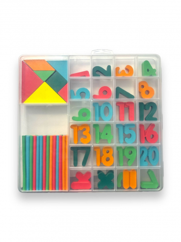 Joc 2 in 1, din Lemn, Invatare Matematica si Tangram, din Lemn [3]