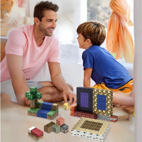 Set Cuburi Magnetice – 98 Piese, Dimensiune Cutie 20x15 cm, Cub 2x2 cm [6]