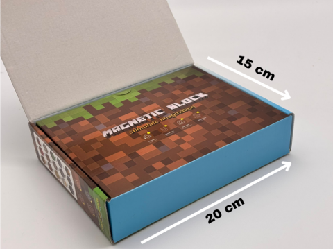 Set Cuburi Magnetice – 98 Piese, Dimensiune Cutie 20x15 cm, Cub 2x2 cm [12]