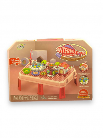Joc de Construit, Pescuit, cu Lumini, Cablu USB de incarcare, 52 Piese [2]