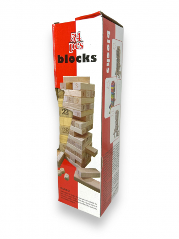 Jenga, Joc de societate, Turnul Cazator, din lemn, 54 piese [1]