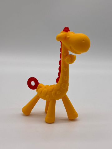 Jucărie de Dentiție Girafă Elastică, 13 cm, Moale și Sigură pentru Bebeluși, cu Cutie de Depozitare Inclusa [9]