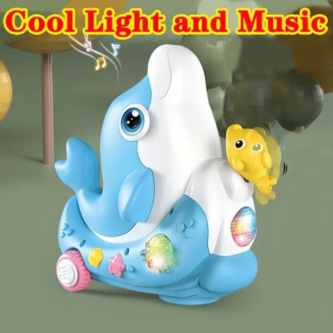 Jucarie Delfin cu Functie de Suflare Mingii, Efecte Muzicale si Luminoase [5]