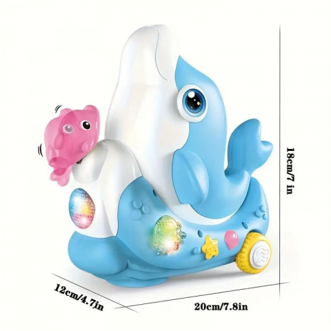 Jucarie Delfin cu Functie de Suflare Mingii, Efecte Muzicale si Luminoase [3]