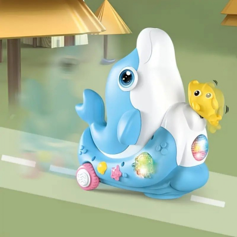 Jucarie Delfin cu Functie de Suflare Mingii, Efecte Muzicale si Luminoase [2]