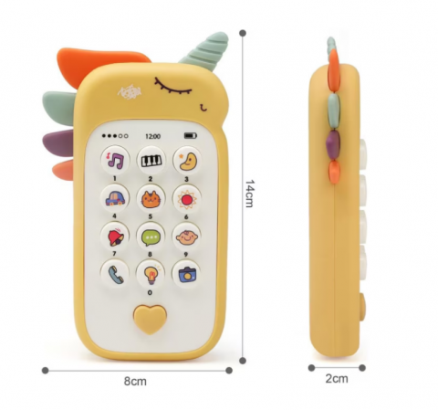 Jucarie interactiva / telefon in Forma de Unicorn, 12 Functii, Plastic [3]