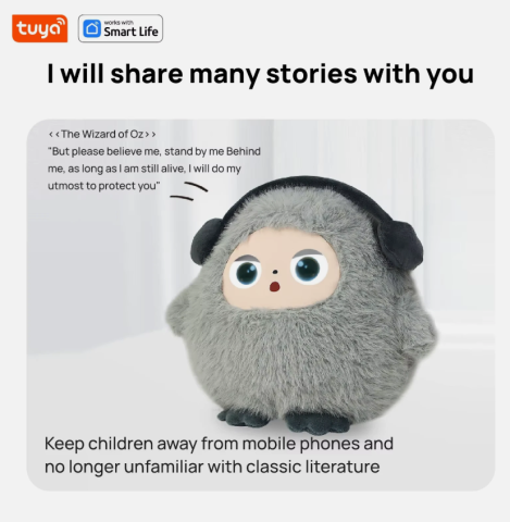 Jucarie Plus Inteligenta AI cu Voce in Limba Romana, Ochi LED, Recunoastere Emotii, GPT-4o Mini, Interactiva pentru Copii si Adulti, Control din Aplicatie Tuya, 30 cm [3]