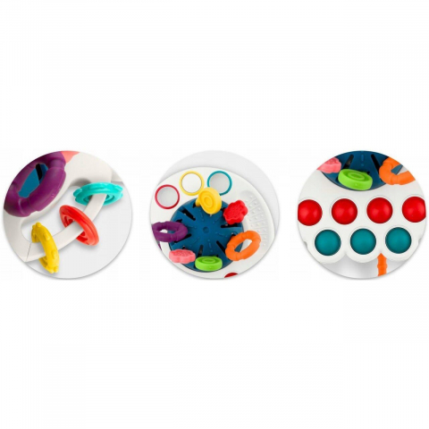 Jucarie Senzoriala Bebe Montessori, de Dentitie, 4 in 1, Snur din Silicon [10]