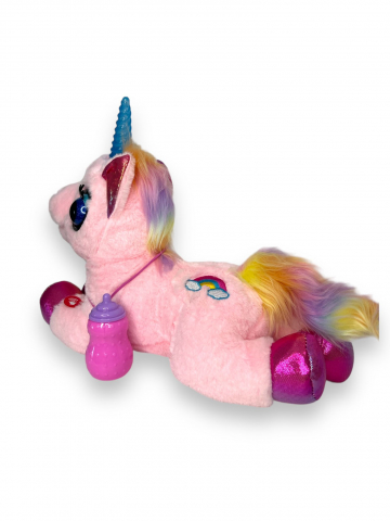 Jucarie Unicorn Interactiv din Plus, Clipeste si Canta, Roz [1]