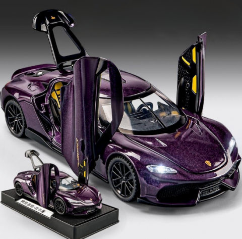 Automacheta Koenigsegg Gemera din Metal– din Meta, cu Sunete si Lumini, Elemente Mobile, 15 cm [0]