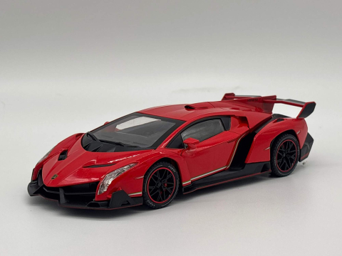 Mașină din Metal Lamborghini Veneno cu Telecomandă, RC 1:24, Lumini și Sunete, Uși Deschizătoare, 20 cm [8]