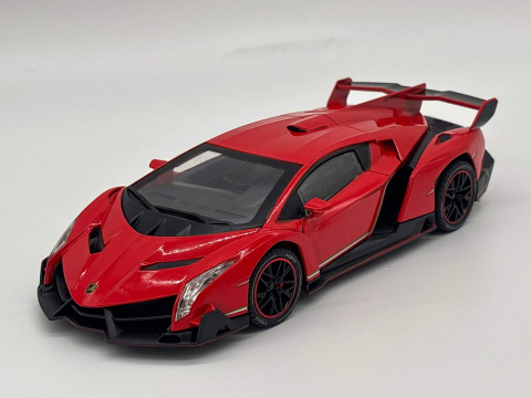 Mașină din Metal Lamborghini Veneno cu Telecomandă, RC 1:24, Lumini și Sunete, Uși Deschizătoare, 20 cm [9]