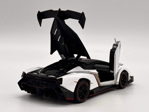 Mașină din Metal Lamborghini Veneno cu Telecomandă, RC 1:24, Lumini și Sunete, Uși Deschizătoare, 20 cm [10]