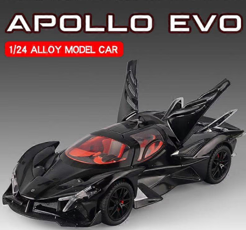 Macheta Apollo Project EVO, Metalica Multicolora cu Sunete, Lumini, Fum pe Baza de Apa, Functie Pull-Back, Cu Incarcare USB, Usi Deschizatoare, Amortizare si Viraj - Negru [1]