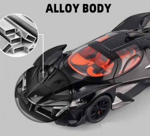 Macheta Apollo Project EVO, Metalica Multicolora cu Sunete, Lumini, Fum pe Baza de Apa, Functie Pull-Back, Cu Incarcare USB, Usi Deschizatoare, Amortizare si Viraj - Negru [5]