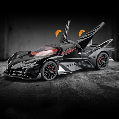 Macheta Apollo Project EVO, Metalica Multicolora cu Sunete, Lumini, Fum pe Baza de Apa, Functie Pull-Back, Cu Incarcare USB, Usi Deschizatoare, Amortizare si Viraj - Negru [3]