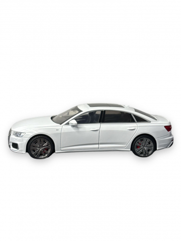 Macheta Audi A6L, 1:18, din Metal, cu Lumini si Sunete realistice de Motor si Alarma, cu Functie Pull-Back, cu Functie de Deschidere a Usilor - Alb [13]