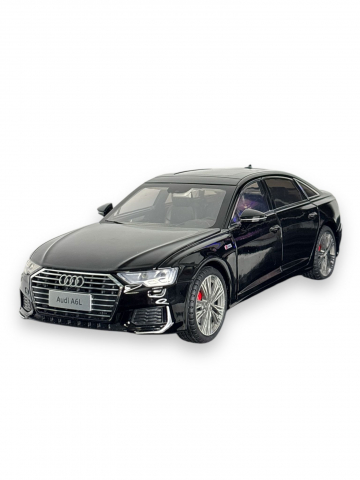 Macheta Audi A6L, 1:18, din Metal, cu Lumini si Sunete realistice de Motor si Alarma, cu Functie Pull-Back, cu Functie de Deschidere a Usilor - Negru [5]