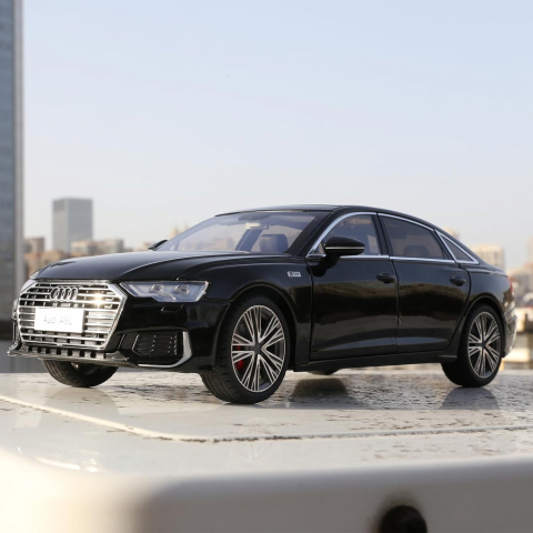 Macheta Audi A6L, 1:18, din Metal, cu Lumini si Sunete realistice de Motor si Alarma, cu Functie Pull-Back, cu Functie de Deschidere a Usilor - Negru [9]