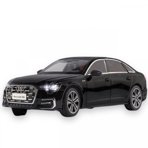 Macheta Audi A6L, 1:18, din Metal, cu Lumini si Sunete realistice de Motor si Alarma, cu Functie Pull-Back, cu Functie de Deschidere a Usilor - Negru [14]