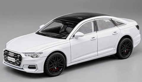 Automachete - Macheta Audi A6L 55 TFSI, din Metal, cu Lumini si Sunete realistice de Motor si Alarma, cu Functie Pull-Back, cu Functie de Deschidere a Usilor