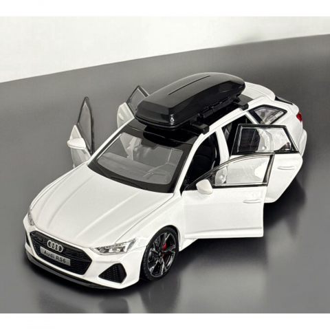Macheta Audi RS6, Portbagaj Detasabil, Faruri si Stopuri Luminoase, din Metal, cu Lumini si Sunete realistice de Motor si Alarma, Volan Functional, cu Functie Pull-Back, cu Functie de Deschidere a Usi [14]